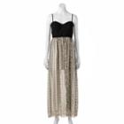 Juniors' Trixxi Lace Chiffon Maxi Dress, Teens, Size: Large, Dark Grey