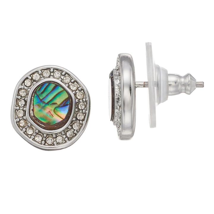 Simply Vera Vera Wang Simulated Abalone Stud Earrings, Women's, Multicolor