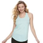 Juniors' So&reg; Slubbed Shirttail Tank, Teens, Size: Large, Light Blue