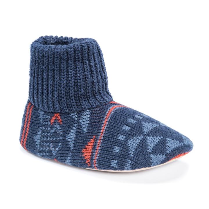 Men's Muk Luks Don Slippers, Size: Medium, Dark Blue