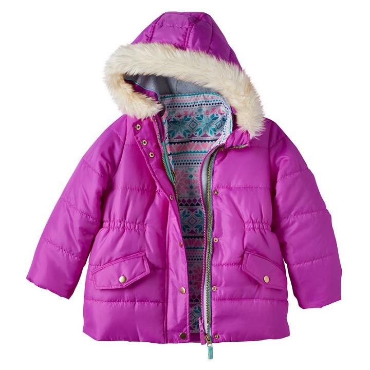 Girls 4-8 Carter's Fairisle Heavyweight Systems Jacket, Girl's, Size: 6, Purple
