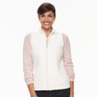 Women's Croft & Barrow&reg; Ribbed Side Quilted Vest, Size: Xl, White