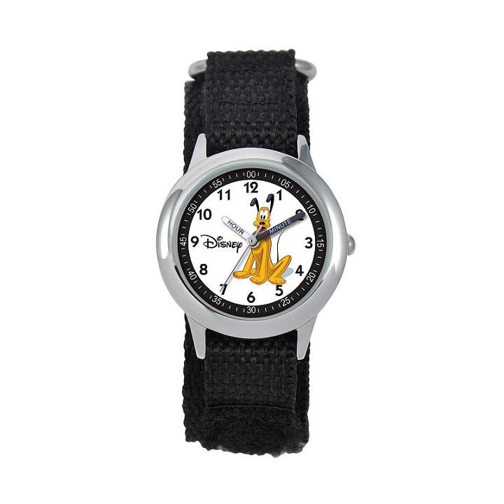 Disney's Pluto Kids' Time Teacher Watch, Kids Unisex, Black