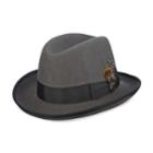 Men's Stacy Adams Wool Felt Homburg Hat, Size: Large, Brown