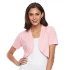 Women's Nina Leonard Solid Shrug, Size: Small, Dark Red