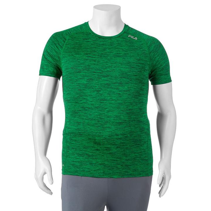 Big & Tall Fila Sport&reg; Fitted Tru-dry Space-dyed Performance Tee, Men's, Size: 3xb, Med Green