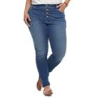 Plus Size Sonoma Goods For Life&trade; High Rise Skinny Jeans, Women's, Size: 22w Short, Med Blue