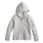 Girls 4-10 Jumping Beans&reg; Ribbed Trim Hoodie, Size: 5, Light Grey