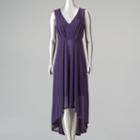 Women's Simply Vera Vera Wang Pleated High-low Maxi Dress, Size: Small, Purple