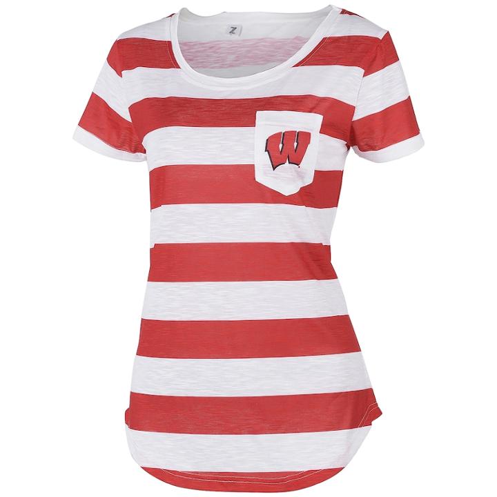 Women's Wisconsin Badgers Yardline Tee, Size: Small, Multicolor