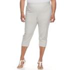 Plus Size Dana Buchman Millennium Pull-on Capris, Women's, Size: 2xl, White