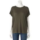 Women's Apt. 9&reg; Solid Dolman Tee, Size: Medium, Green