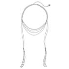 Jennifer Lopez Multi Strand Hanging Tassel Necklace, Women's, Silver