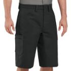 Men's Red Kap Performance Shop Shorts, Size: 34, Black