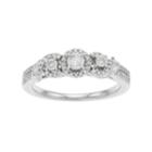 Everlasting Diamonds 10k White Gold 1/4 Carat T.w. Diamond 3-stone Ring, Women's, Size: 8