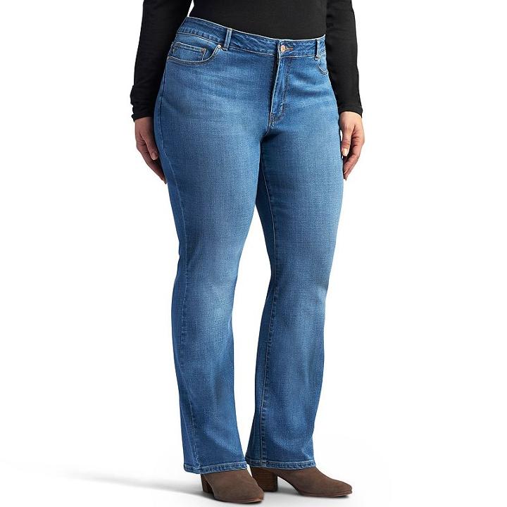 Plus Size Lee Modern-fit Straight Leg Jeans, Women's, Size: 18 - Regular, Dark Blue