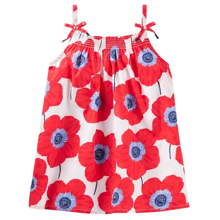 Girls 4-12 Oshkosh B'gosh&reg; Print Smocked Tank Top, Size: 4-5, Floral