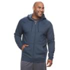 Big & Tall Tek Gear&reg; Regular-fit Ultrasoft Fleece Full-zip Hoodie, Men's, Size: 3xl Tall, Blue