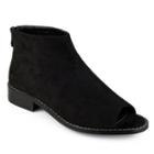 Journee Collection Reya Women's Peep Toe Ankle Boots, Girl's, Size: 12, Black