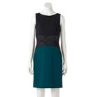 Women's Dr By Donna Ricco Colorblock Sheath Dress, Size: 8 - Regular, Green Oth