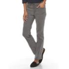 Women's Croft & Barrow&reg; Straight-fit 5-pocket Jeans, Size: 14 T/l, Grey