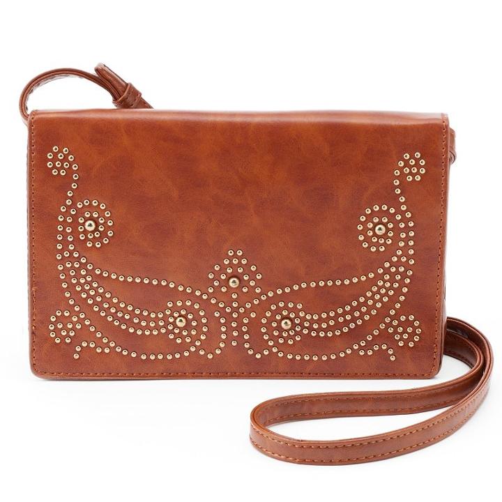 Olivia Miller Vania Western Studded Crossbody Bag, Women's, Med Brown
