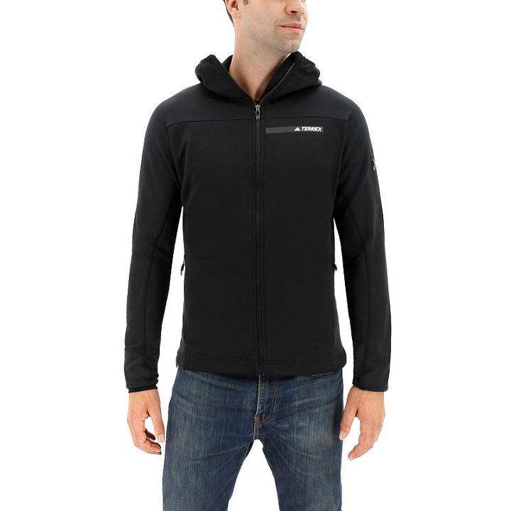 Men's Adidas Terrex Stockhorn Performance Fleece Hooded Jacket, Size: Xl, Black