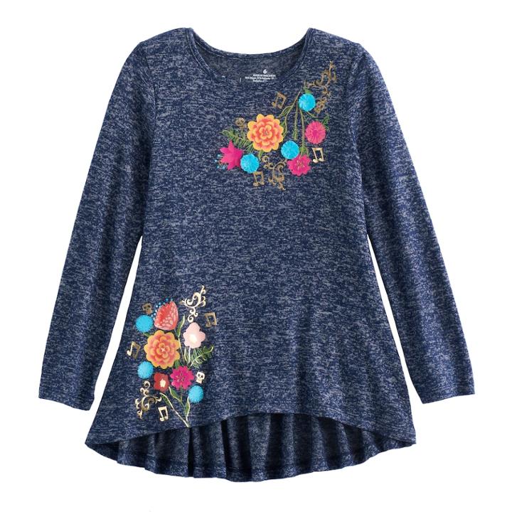Disney / Pixar Coco Girls 4-7 Back Peplum Music Tee By Jumping Beans&reg;, Size: 5, White Oth