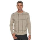 Men's Croft & Barrow&reg; Classic-fit Crewneck Sweater, Size: Medium, Lt Brown