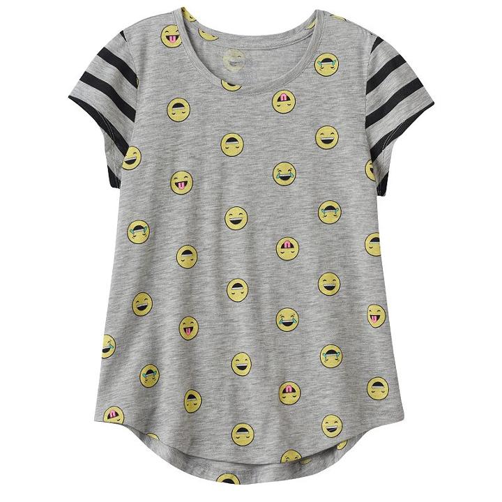 Girls 7-16 & Plus Size So&reg; Short Sleeve Curve Hem Tee, Girl's, Size: 14, Med Grey