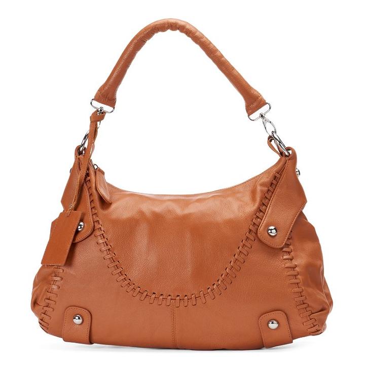 Donna Bella Timeless Beauty Leather Laced Hobo, Women's, Beig/green (beig/khaki)