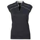 Women's Nancy Lopez Tender Sleeveless Golf Polo, Size: Small, Black