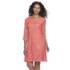 Women's Dana Buchman Lace Trapeze Dress, Size: Medium, Lt Orange