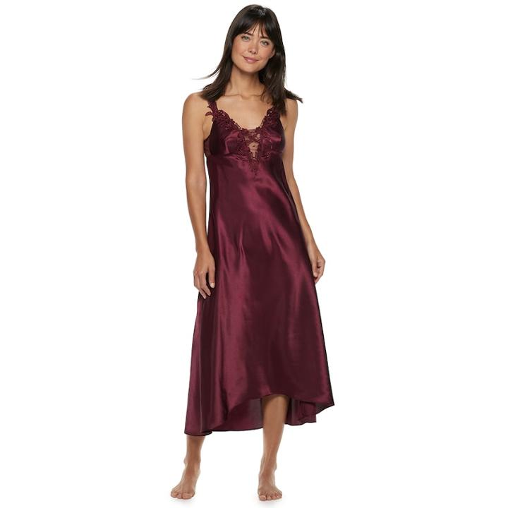 Women's Flora By Flora Nikrooz Stella Charmeuse Gown, Size: Xl, Red