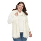 Plus Size French Laundry Faux-fur Vest, Women's, Size: 2xl, Med Beige