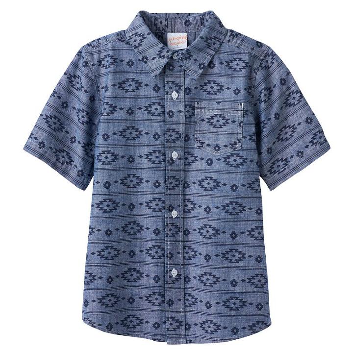 Boys 4-10 Jumping Beans&reg; Chambray Button-down Shirt, Boy's, Size: 10, Dark Blue