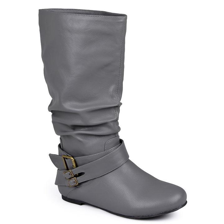 Journee Collection Shelley Women's Midcalf Boots, Girl's, Size: 8 Wc, Grey