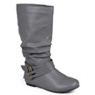 Journee Collection Shelley Women's Midcalf Boots, Girl's, Size: 8 Wc, Grey