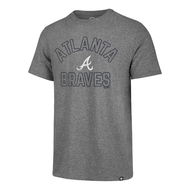 Men's '47 Brand Atlanta Braves Match Tee, Size: Medium, Gray