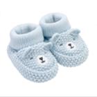 Baby Boy Carter's Bear Crochet Booties, Size: Newborn, Blue