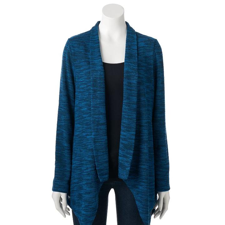 Women's Ab Studio Space-dye Cardigan, Size: Small, Turquoise/blue (turq/aqua)