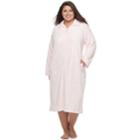 Plus Size Croft & Barrow&reg; Plush Zip Lounger, Women's, Size: 1xl, Brt Pink
