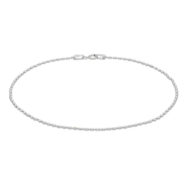 Sterling Summer Oval Bead Anklet, Women's, Size: 9, Silver