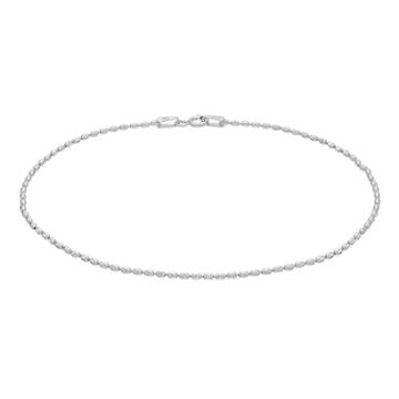 Sterling Summer Oval Bead Anklet, Women's, Size: 9, Silver