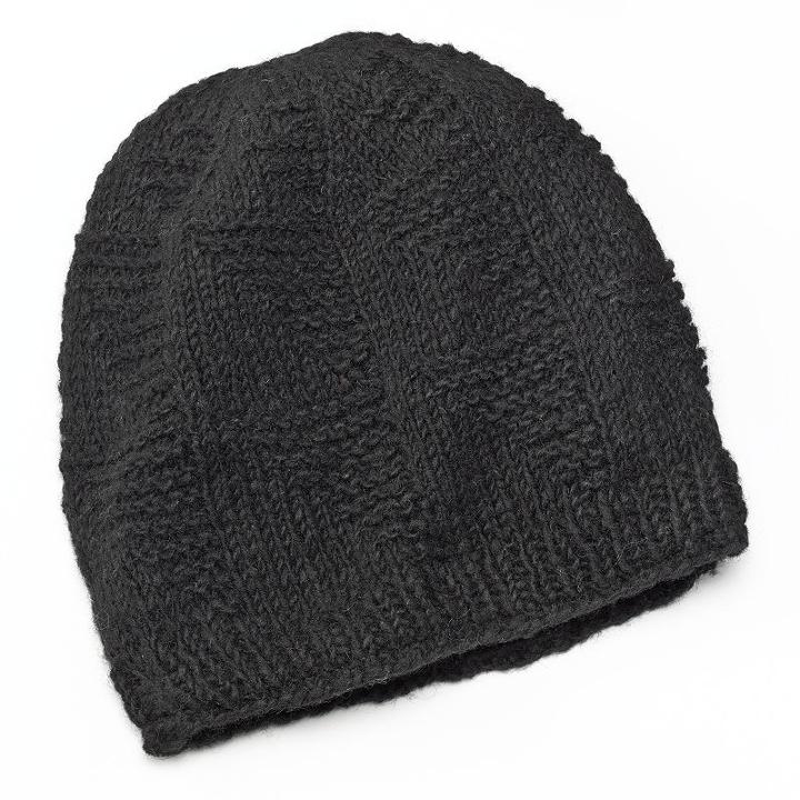 Sijjl Pyramid Cable-knit Wool Beanie Hat, Women's, Black