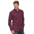 Men's Apt. 9&reg; Flex Stretch Woven Button-down Shirt, Size: Xl, Red