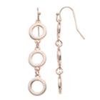 Lc Lauren Conrad Open Circle Nickel Free Drop Earrings, Women's, Pink