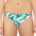 Juniors' Hot Water Leaf Strappy Bikini Bottoms, Size: Medium, Ovrfl Oth