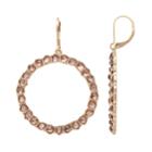 Simply Vera Vera Wang Pink Simulated Crystal Hoop Drop Earrings, Women's