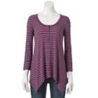 Women's Sonoma Goods For Life&trade; Ribbed Henley Tee, Size: Large, Red